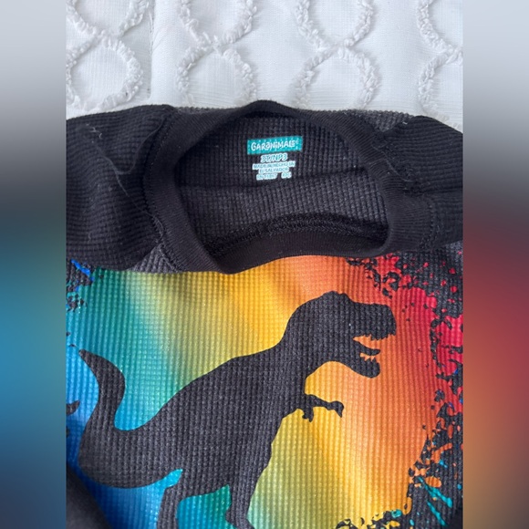 Garanimals Black Dinosaur Splash Long Sleeve Tee - Picture 2 of 4